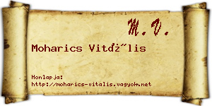 Moharics Vitális névjegykártya